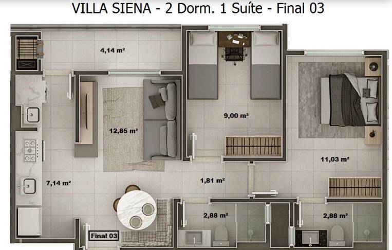 Apartamento à venda com 2 quartos, 62m² - Foto 14